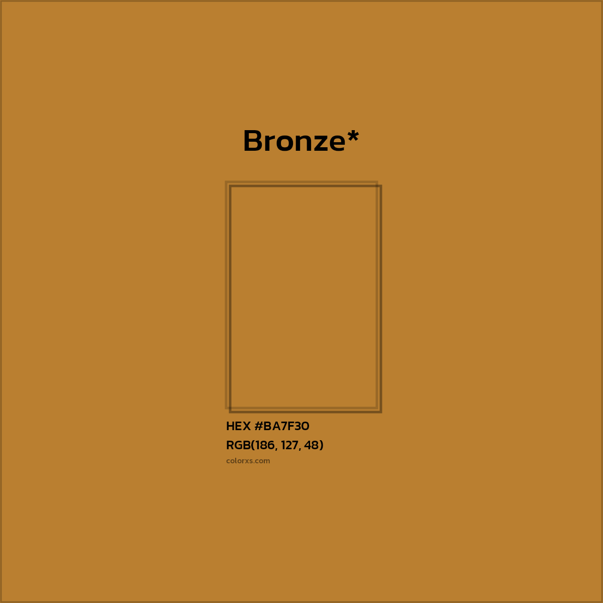 HEX #BA7F30 Color Name, Color Code, Palettes, Similar Paints, Images