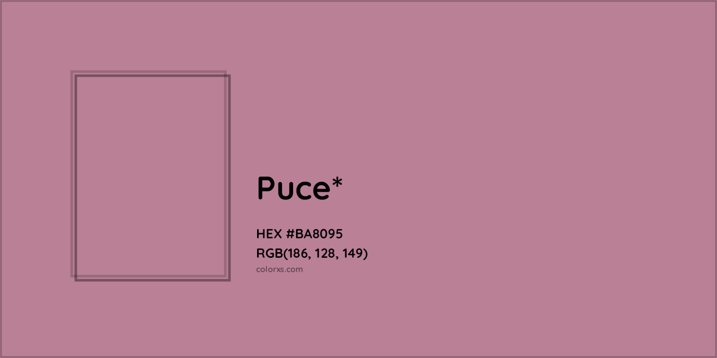 HEX #BA8095 Color Name, Color Code, Palettes, Similar Paints, Images