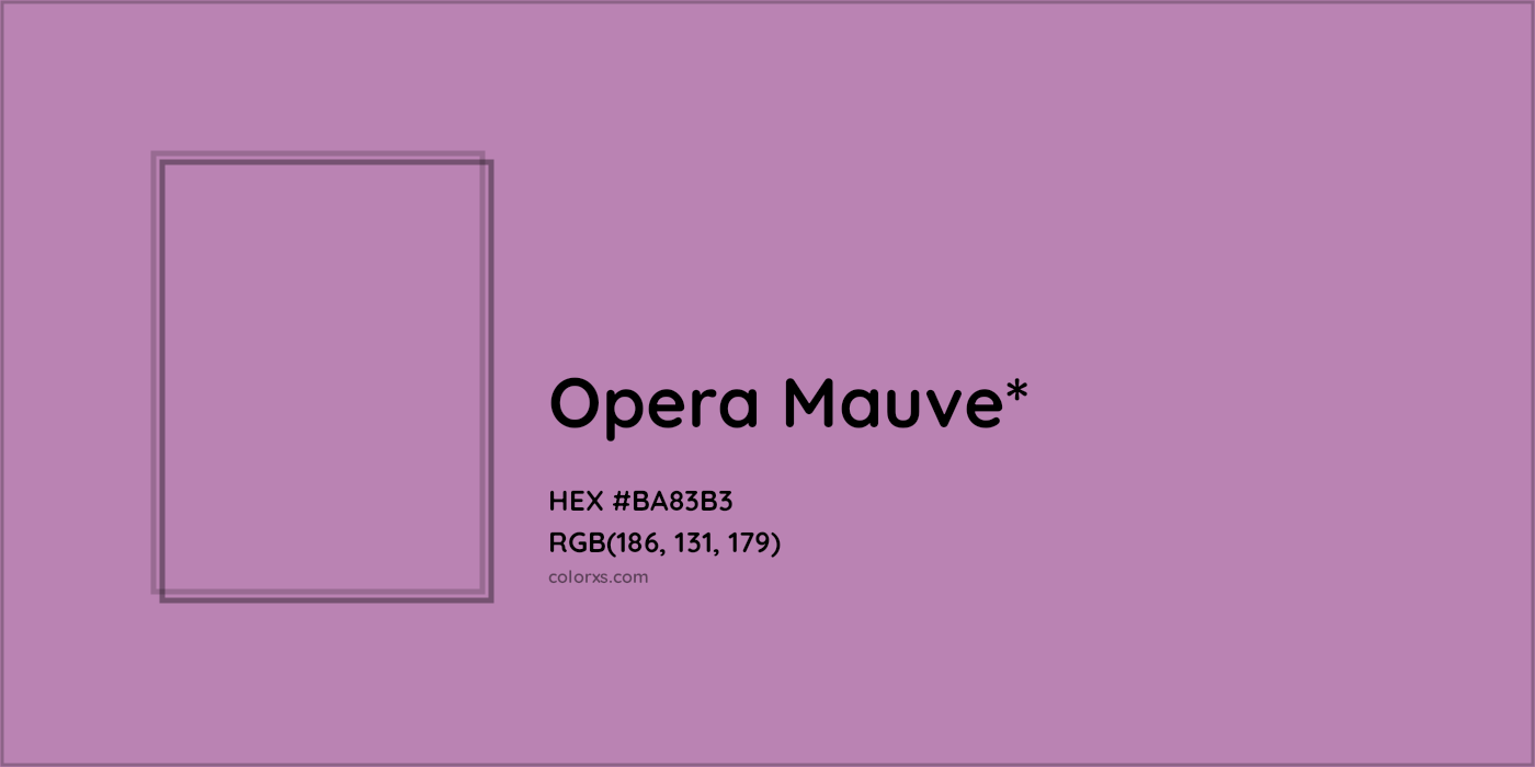 HEX #BA83B3 Color Name, Color Code, Palettes, Similar Paints, Images