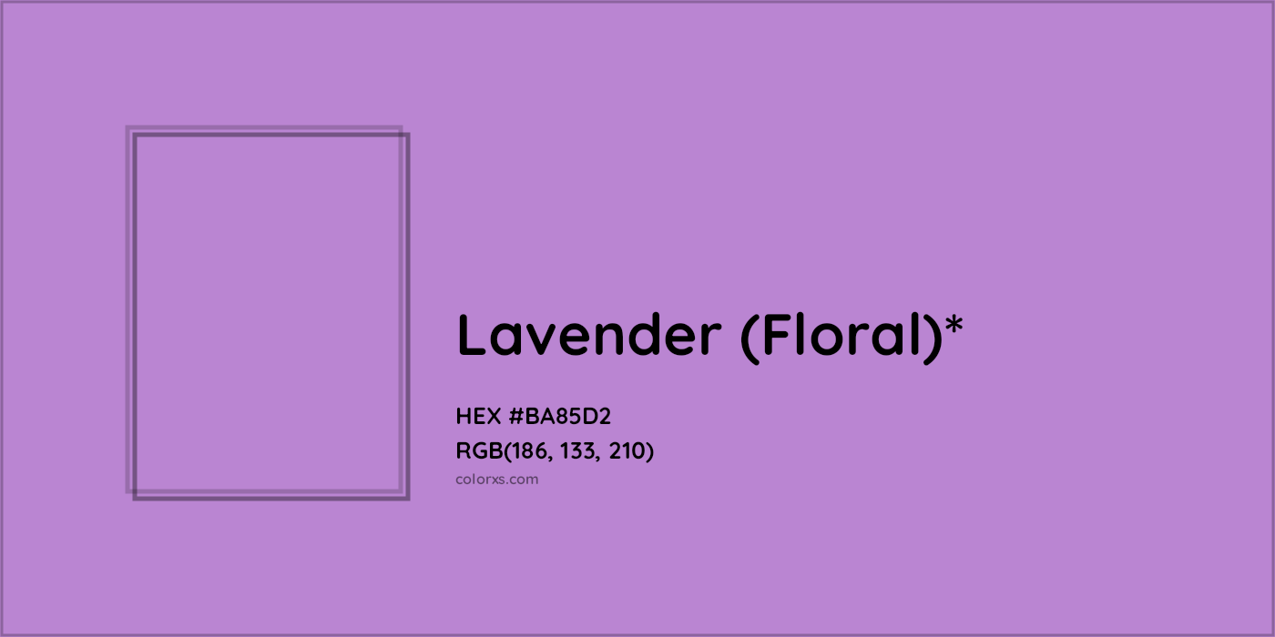 HEX #BA85D2 Color Name, Color Code, Palettes, Similar Paints, Images