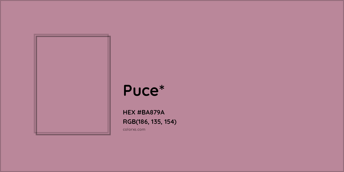 HEX #BA879A Color Name, Color Code, Palettes, Similar Paints, Images