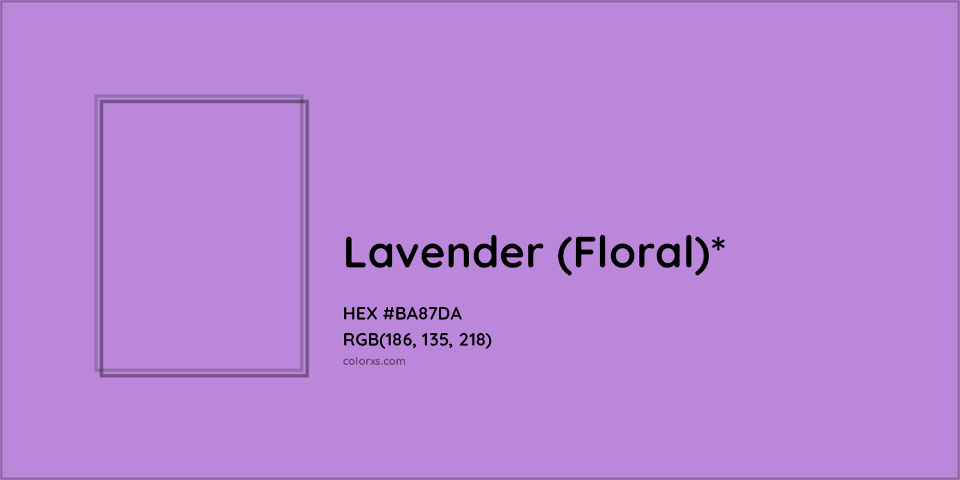 HEX #BA87DA Color Name, Color Code, Palettes, Similar Paints, Images