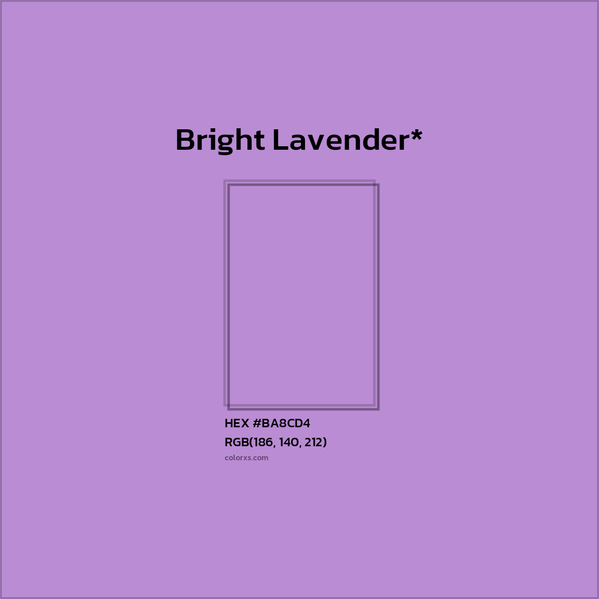 HEX #BA8CD4 Color Name, Color Code, Palettes, Similar Paints, Images