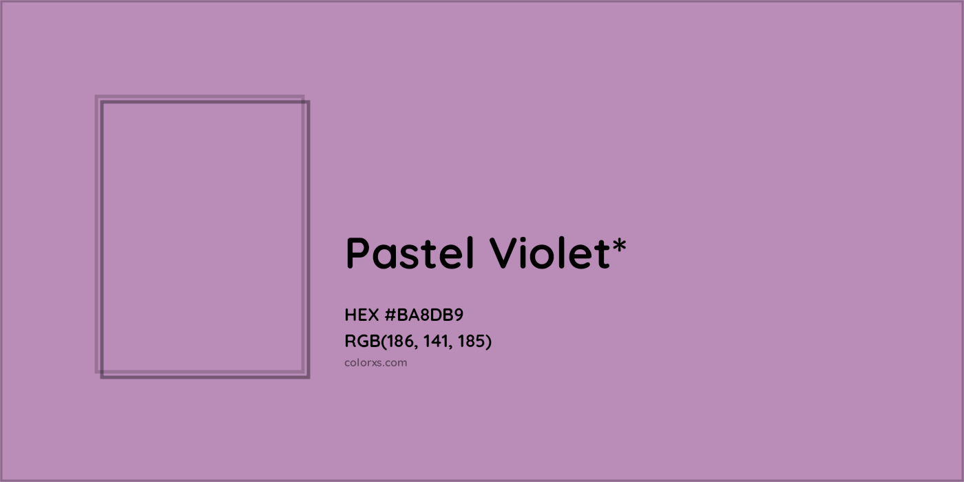 HEX #BA8DB9 Color Name, Color Code, Palettes, Similar Paints, Images