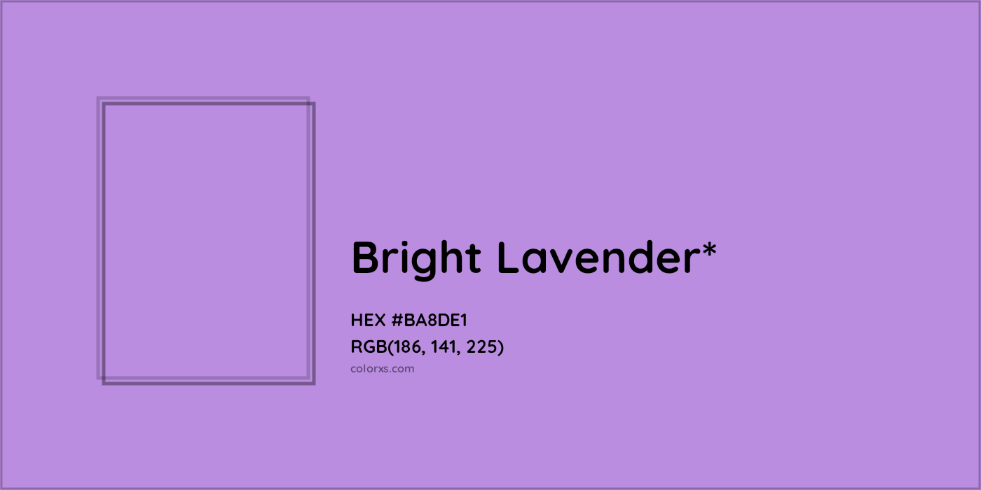 HEX #BA8DE1 Color Name, Color Code, Palettes, Similar Paints, Images
