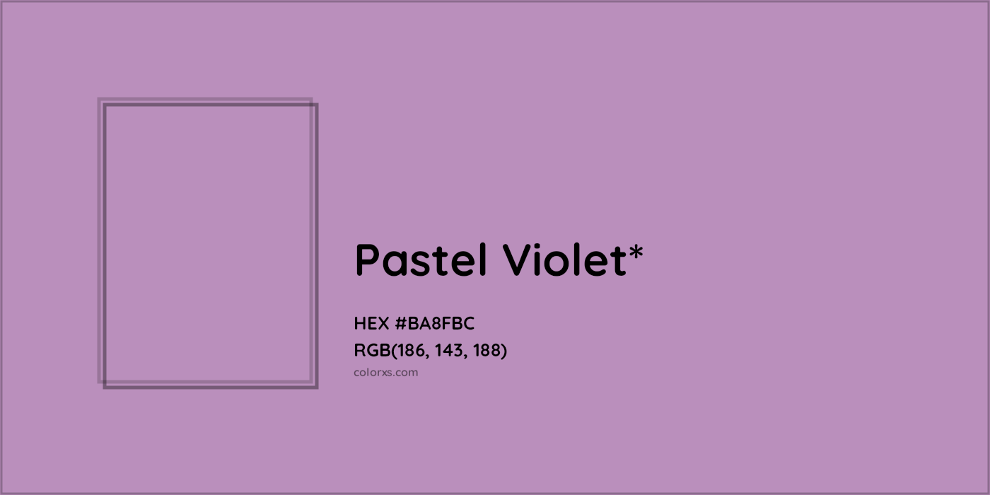 HEX #BA8FBC Color Name, Color Code, Palettes, Similar Paints, Images