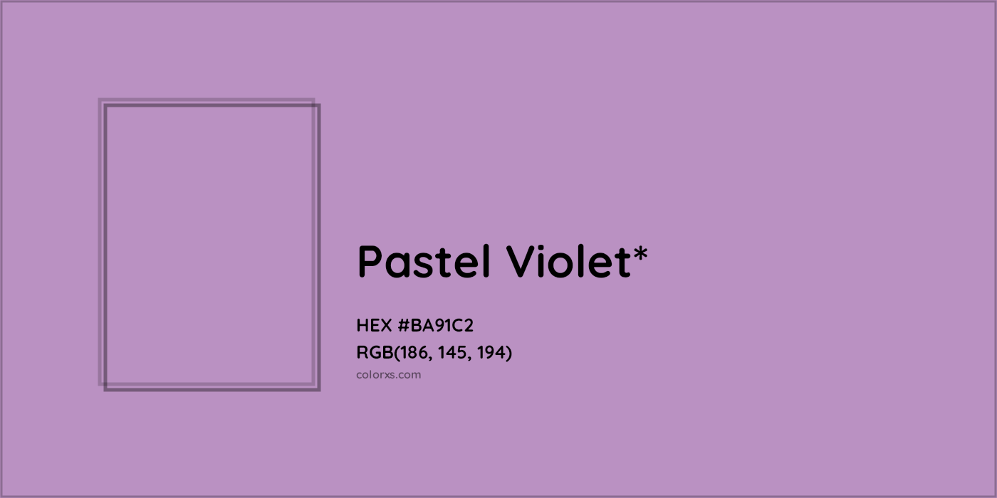 HEX #BA91C2 Color Name, Color Code, Palettes, Similar Paints, Images