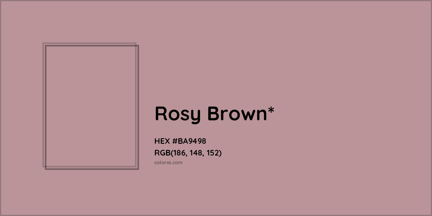 HEX #BA9498 Color Name, Color Code, Palettes, Similar Paints, Images