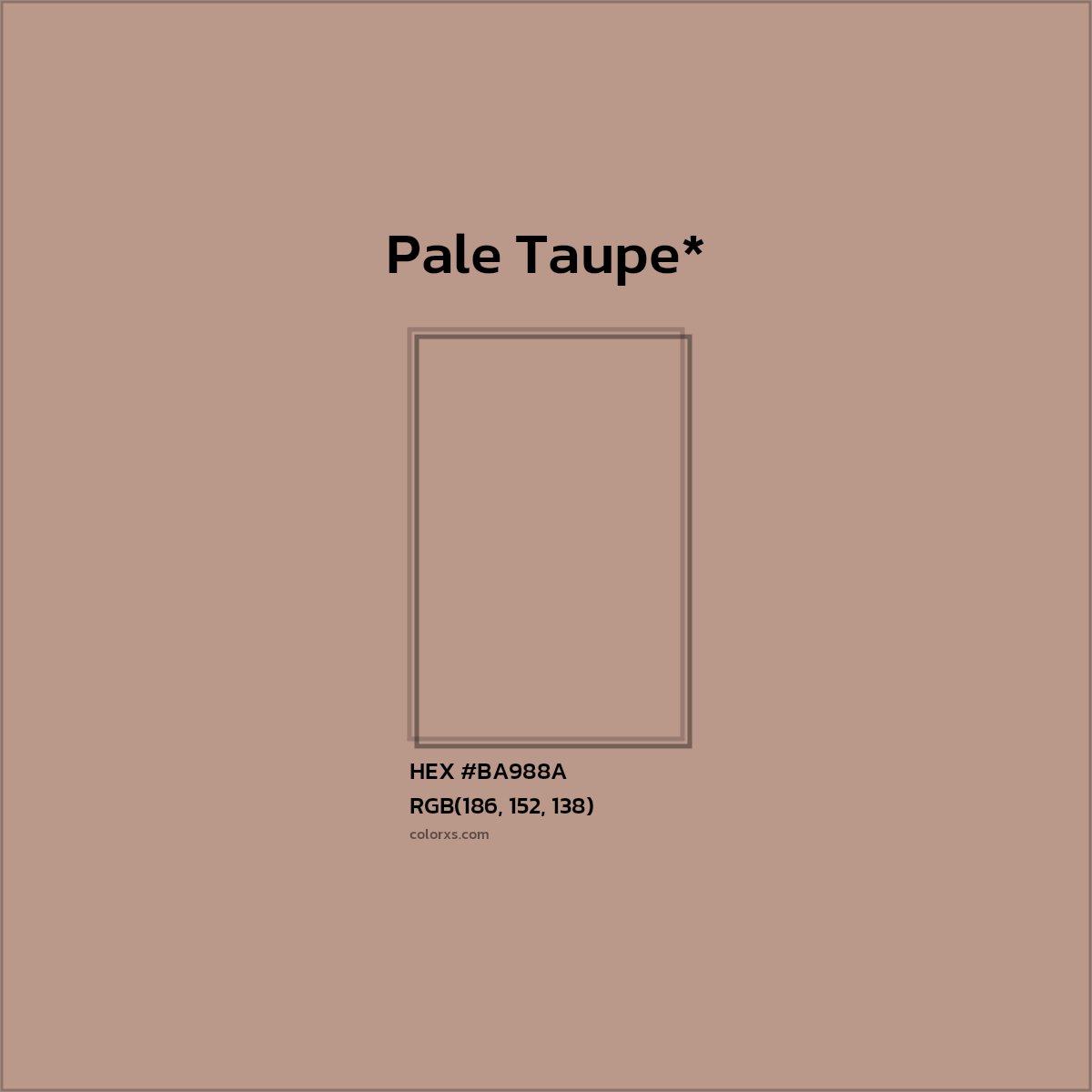 HEX #BA988A Color Name, Color Code, Palettes, Similar Paints, Images