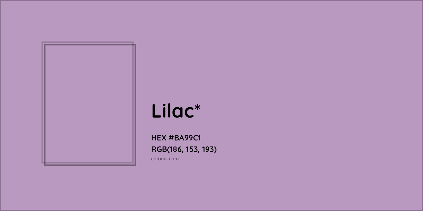 HEX #BA99C1 Color Name, Color Code, Palettes, Similar Paints, Images