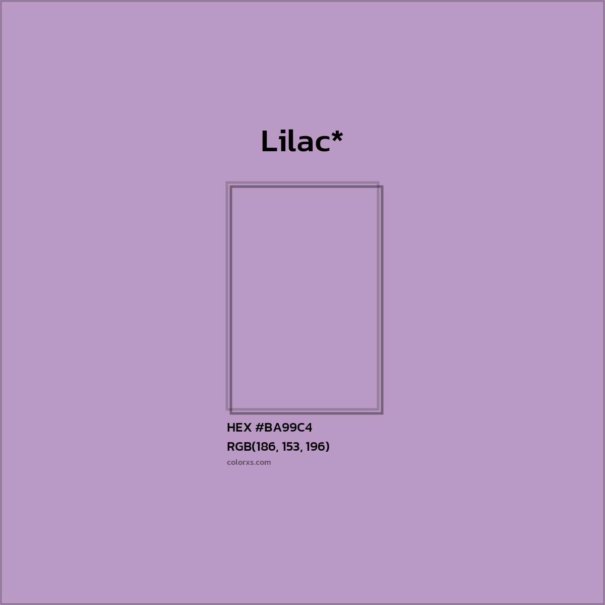 HEX #BA99C4 Color Name, Color Code, Palettes, Similar Paints, Images