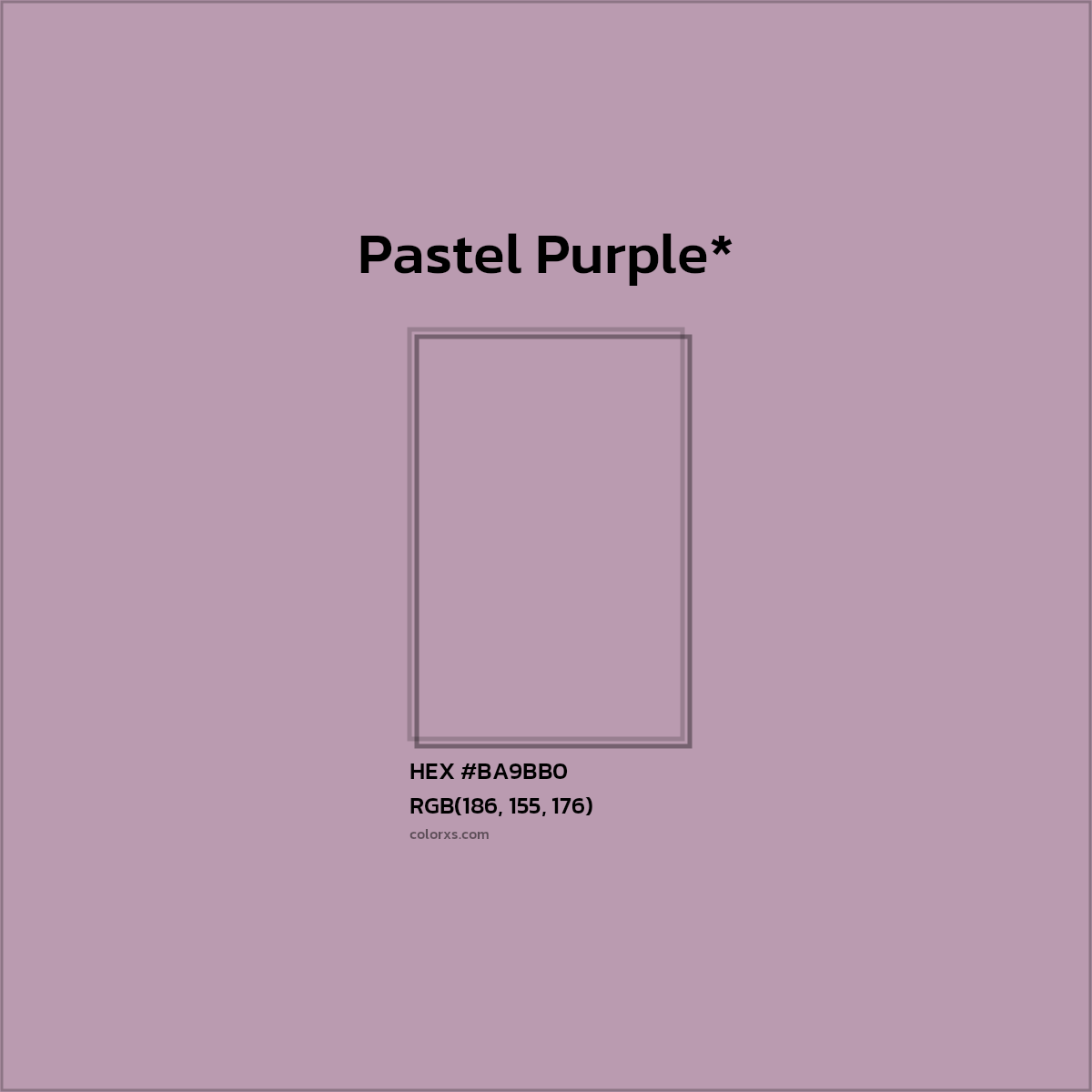 HEX #BA9BB0 Color Name, Color Code, Palettes, Similar Paints, Images