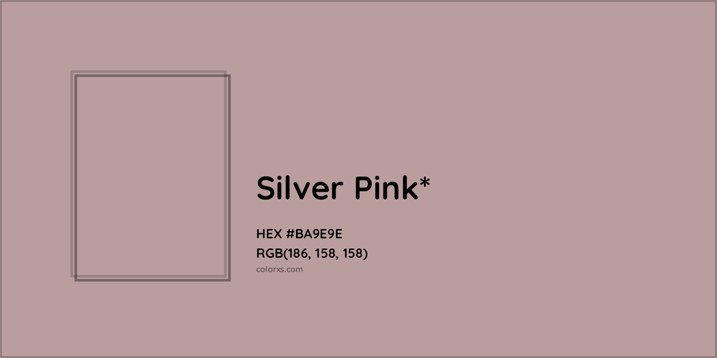 HEX #BA9E9E Color Name, Color Code, Palettes, Similar Paints, Images