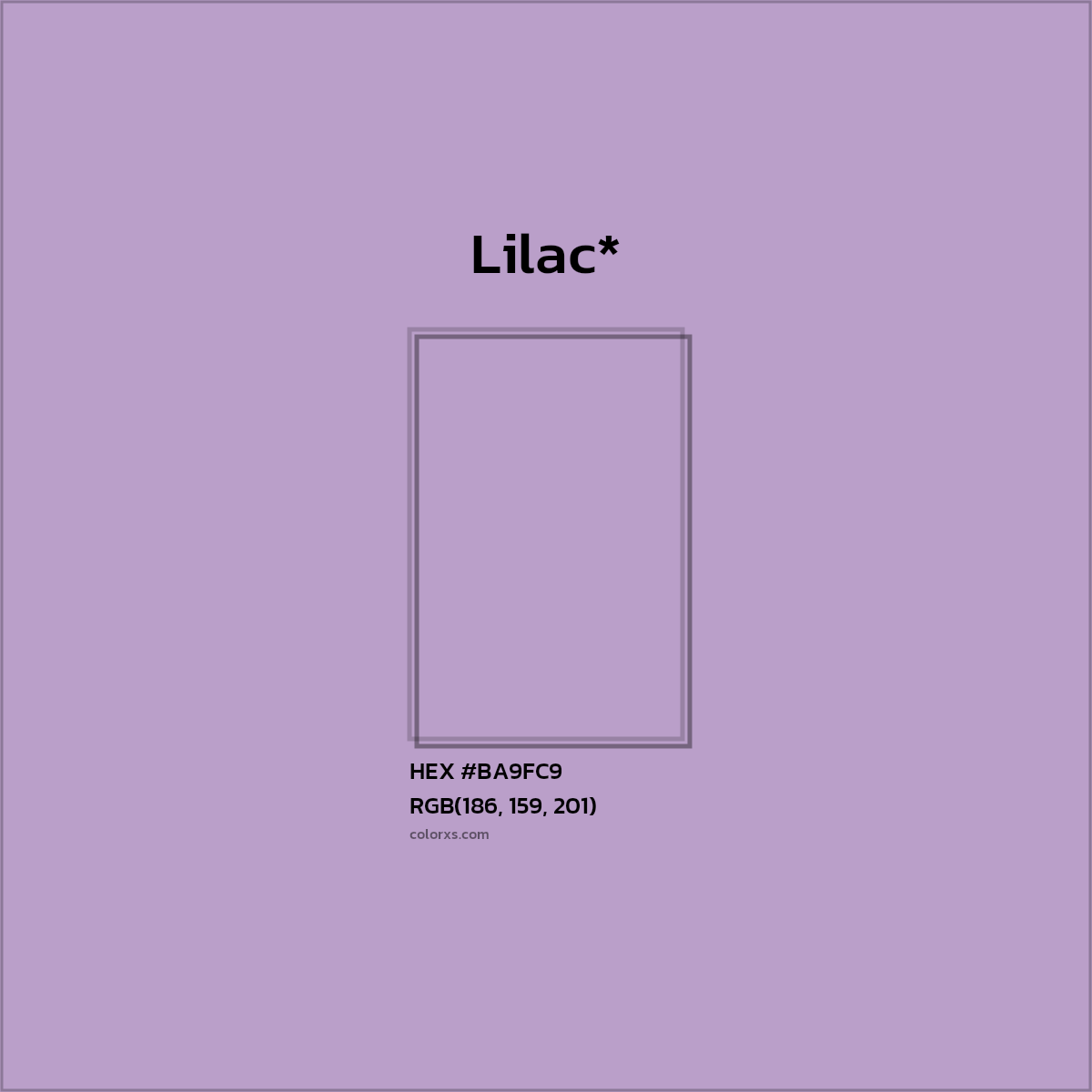 HEX #BA9FC9 Color Name, Color Code, Palettes, Similar Paints, Images