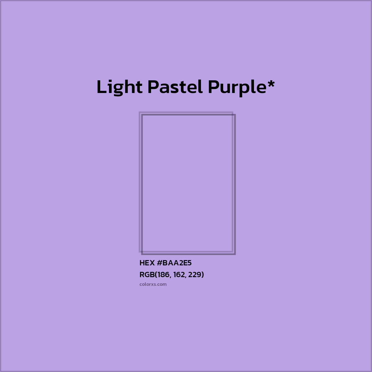HEX #BAA2E5 Color Name, Color Code, Palettes, Similar Paints, Images