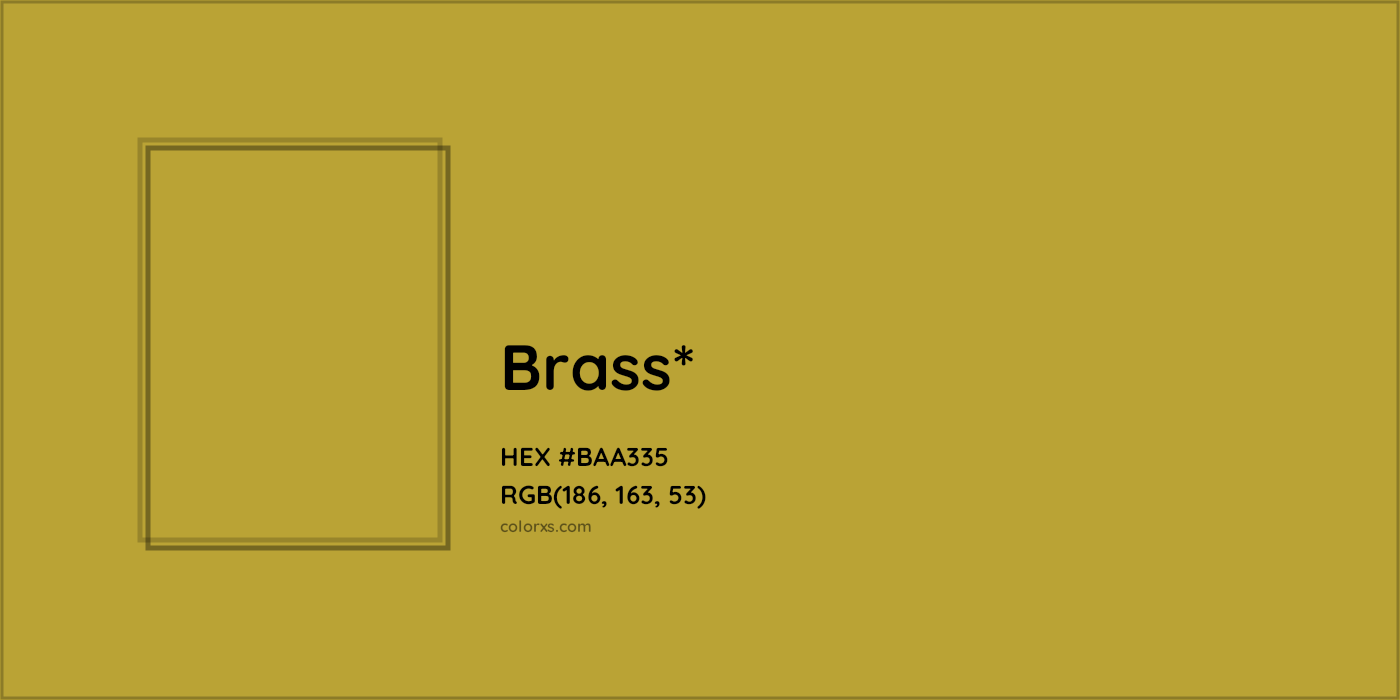 HEX #BAA335 Color Name, Color Code, Palettes, Similar Paints, Images