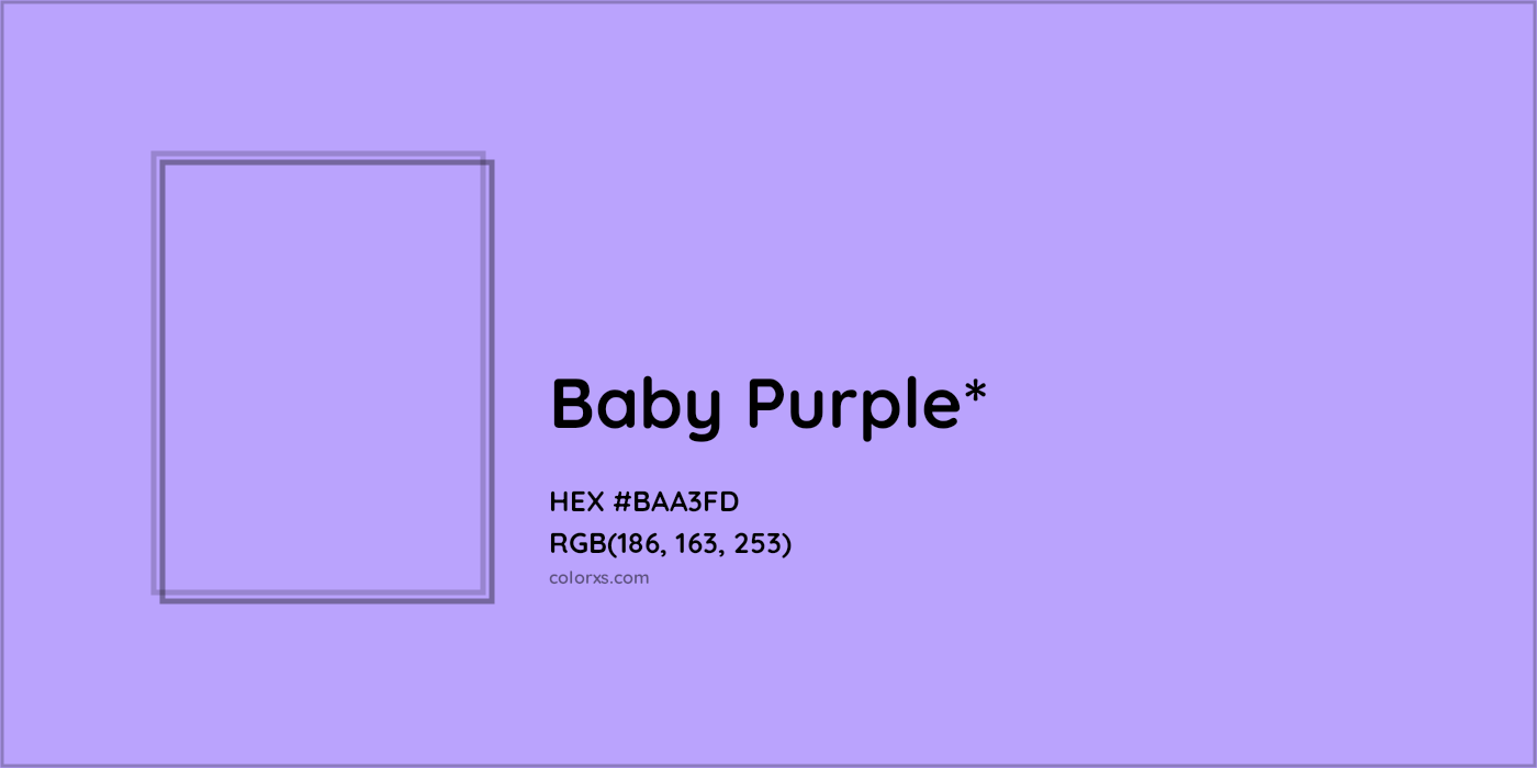HEX #BAA3FD Color Name, Color Code, Palettes, Similar Paints, Images