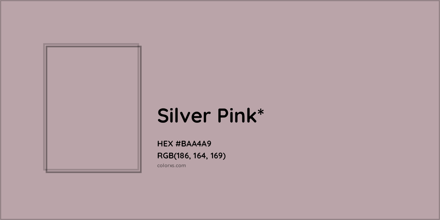 HEX #BAA4A9 Color Name, Color Code, Palettes, Similar Paints, Images