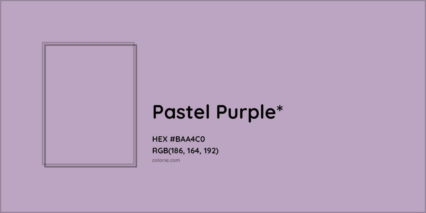 HEX #BAA4C0 Color Name, Color Code, Palettes, Similar Paints, Images