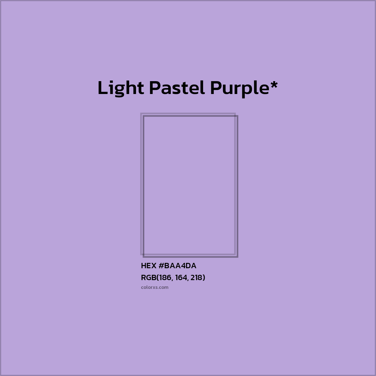 HEX #BAA4DA Color Name, Color Code, Palettes, Similar Paints, Images