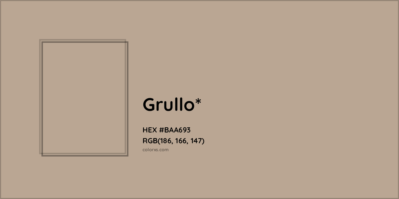 HEX #BAA693 Color Name, Color Code, Palettes, Similar Paints, Images