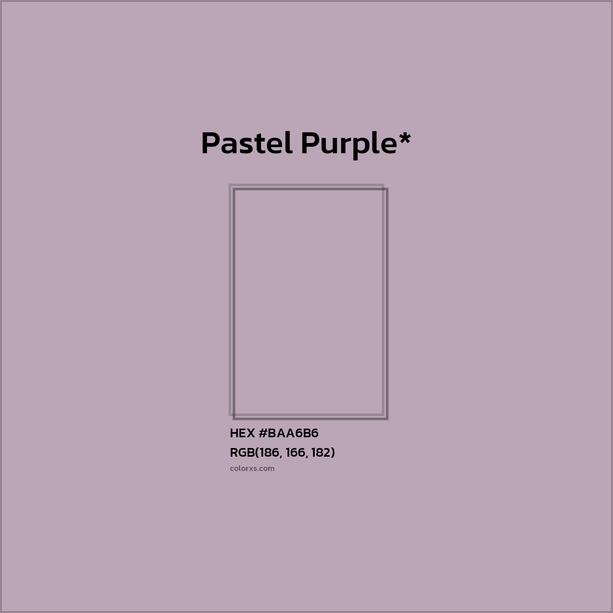 HEX #BAA6B6 Color Name, Color Code, Palettes, Similar Paints, Images