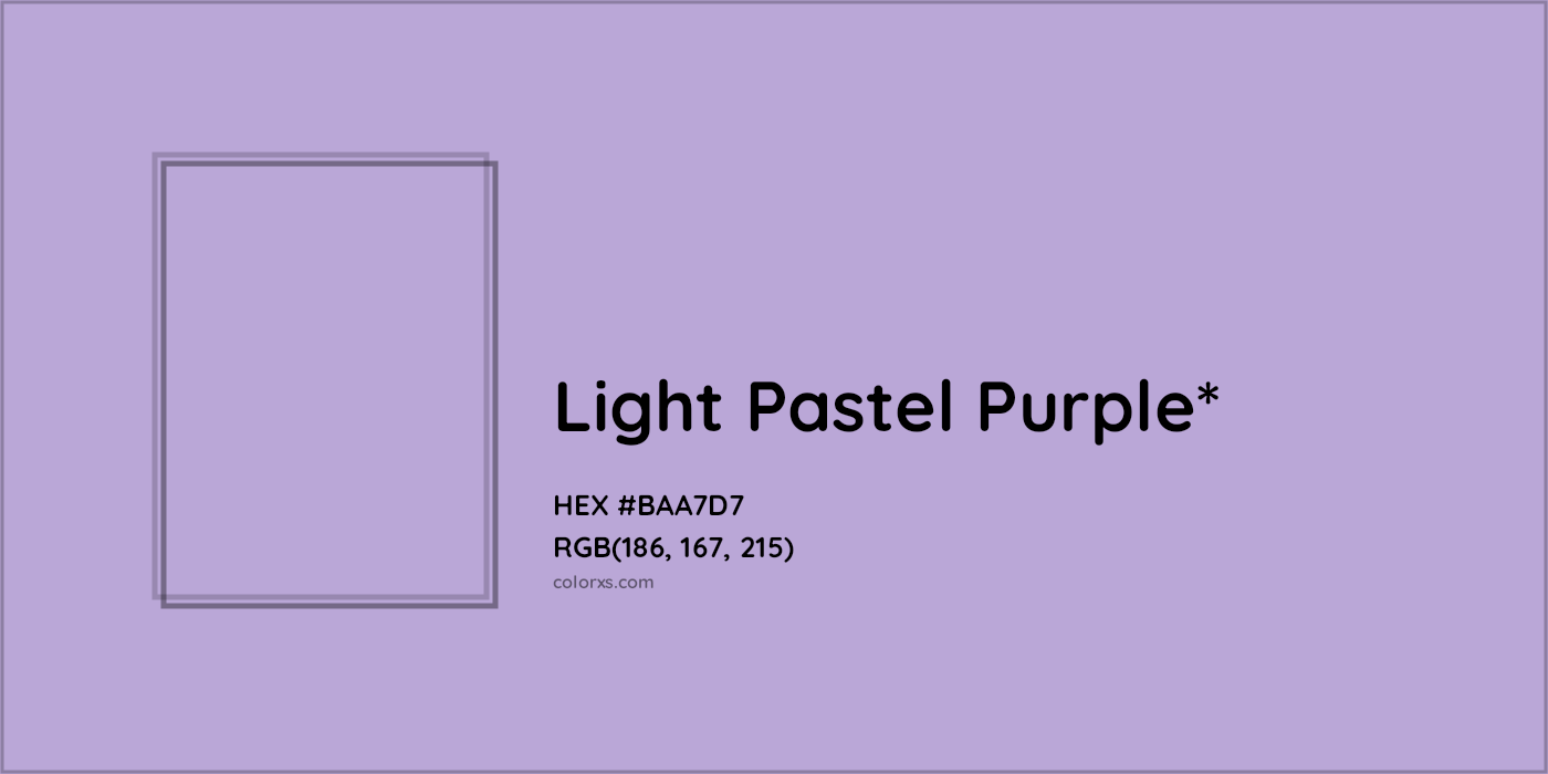 HEX #BAA7D7 Color Name, Color Code, Palettes, Similar Paints, Images