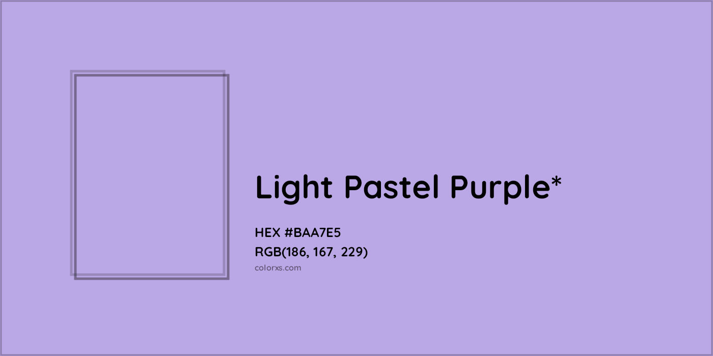 HEX #BAA7E5 Color Name, Color Code, Palettes, Similar Paints, Images