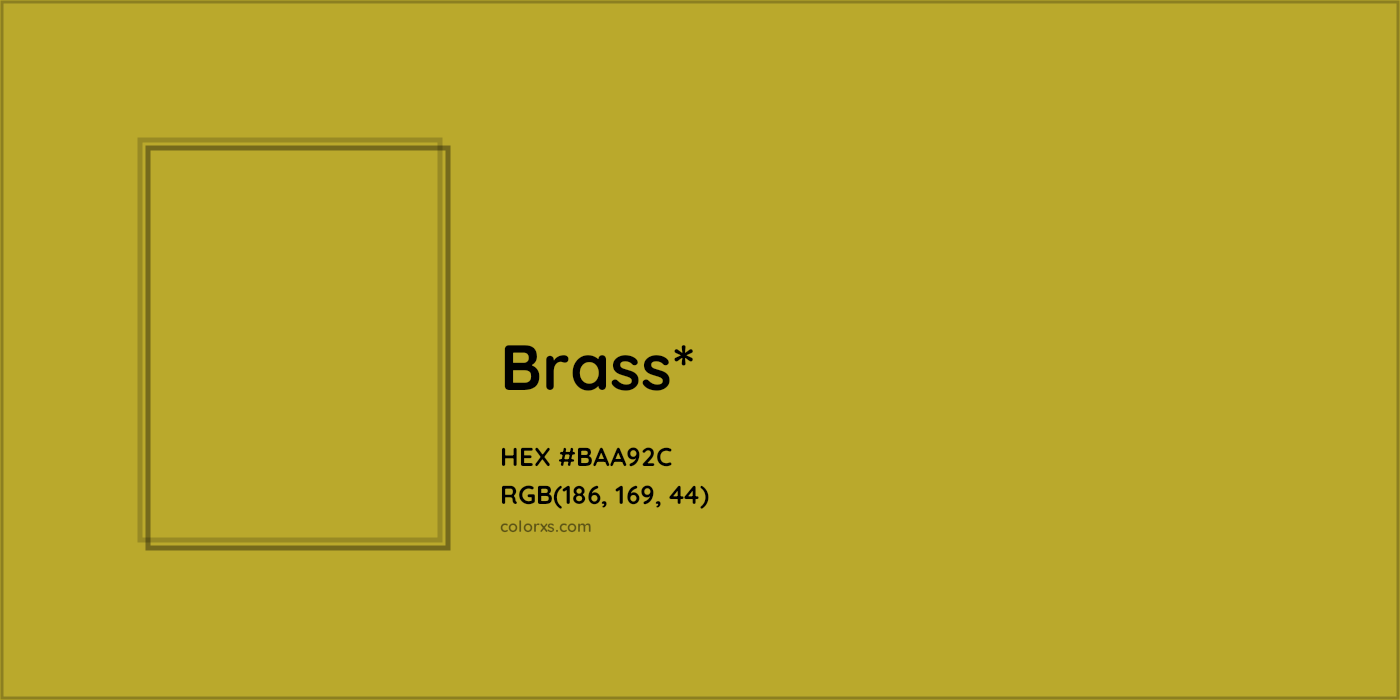 HEX #BAA92C Color Name, Color Code, Palettes, Similar Paints, Images