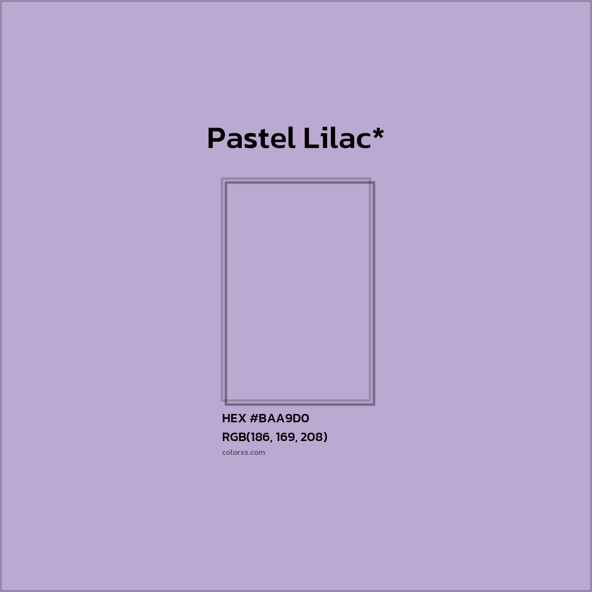 HEX #BAA9D0 Color Name, Color Code, Palettes, Similar Paints, Images