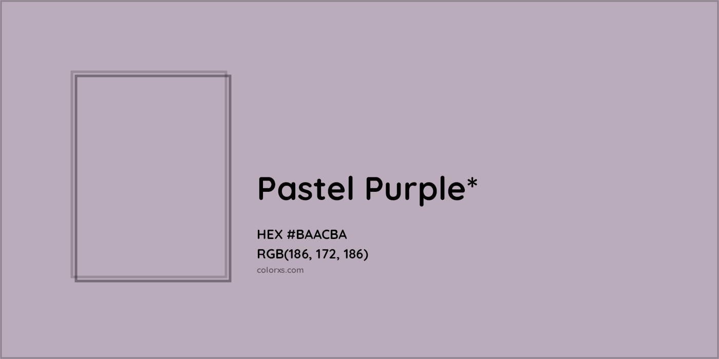 HEX #BAACBA Color Name, Color Code, Palettes, Similar Paints, Images