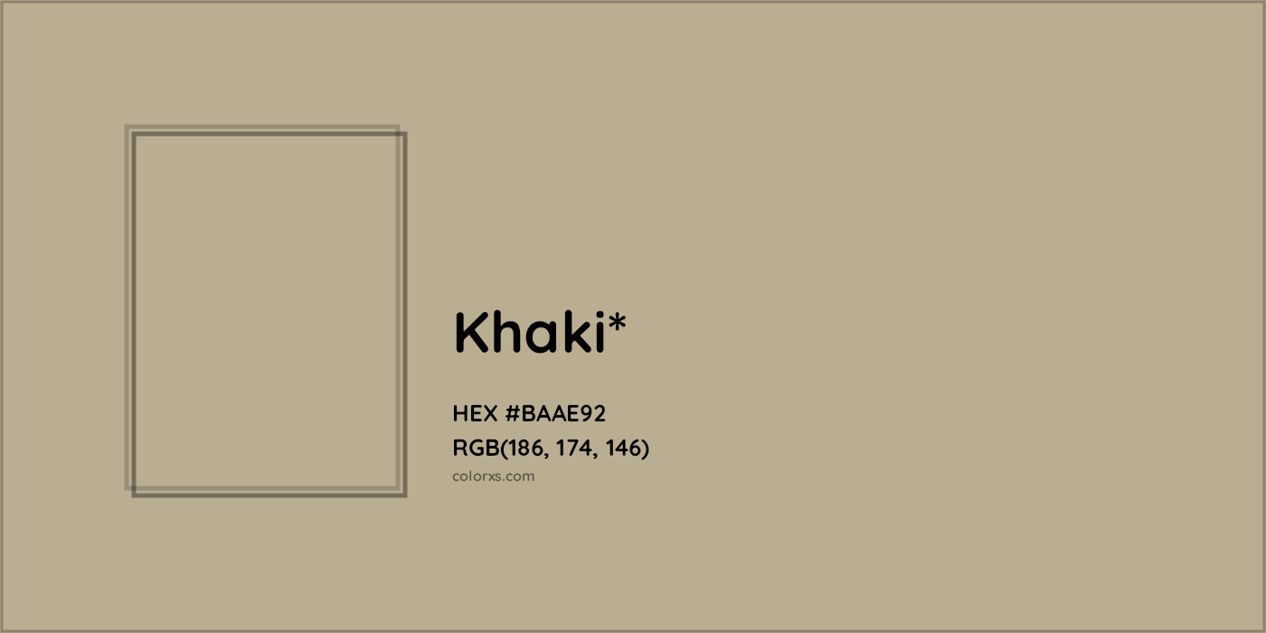 HEX #BAAE92 Color Name, Color Code, Palettes, Similar Paints, Images