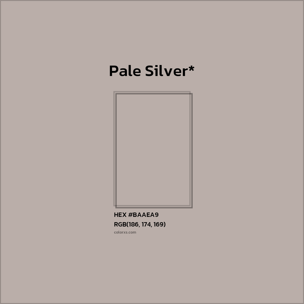 HEX #BAAEA9 Color Name, Color Code, Palettes, Similar Paints, Images