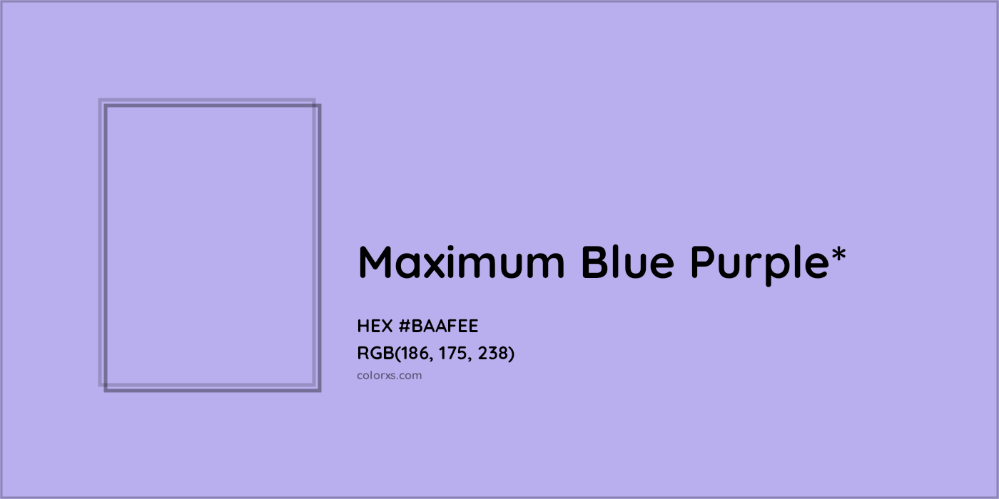 HEX #BAAFEE Color Name, Color Code, Palettes, Similar Paints, Images