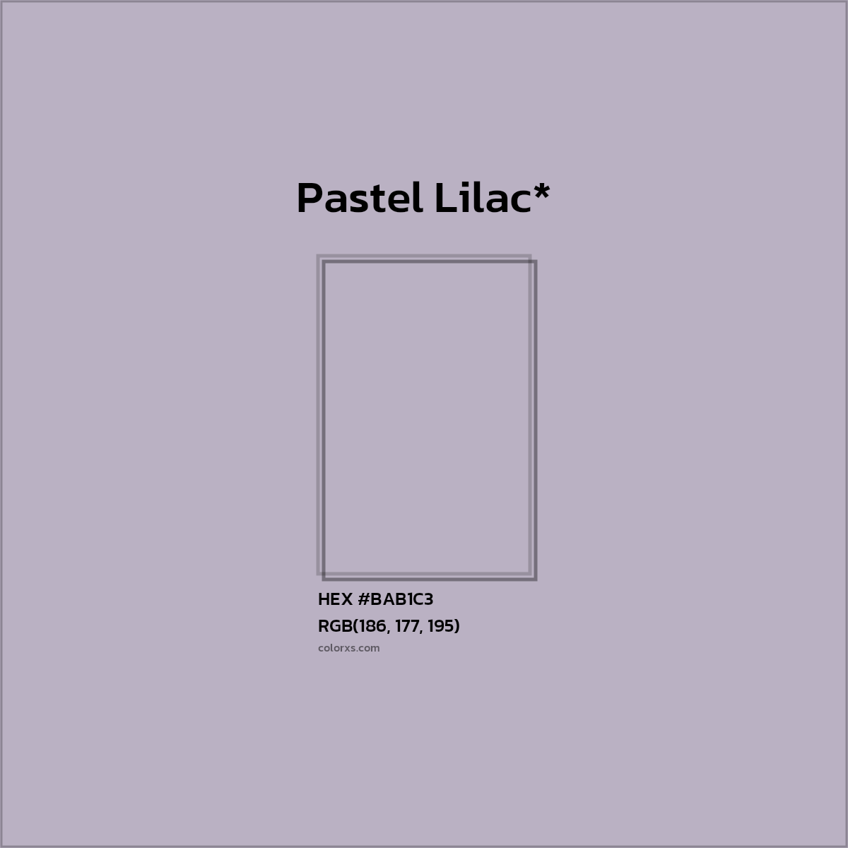 HEX #BAB1C3 Color Name, Color Code, Palettes, Similar Paints, Images