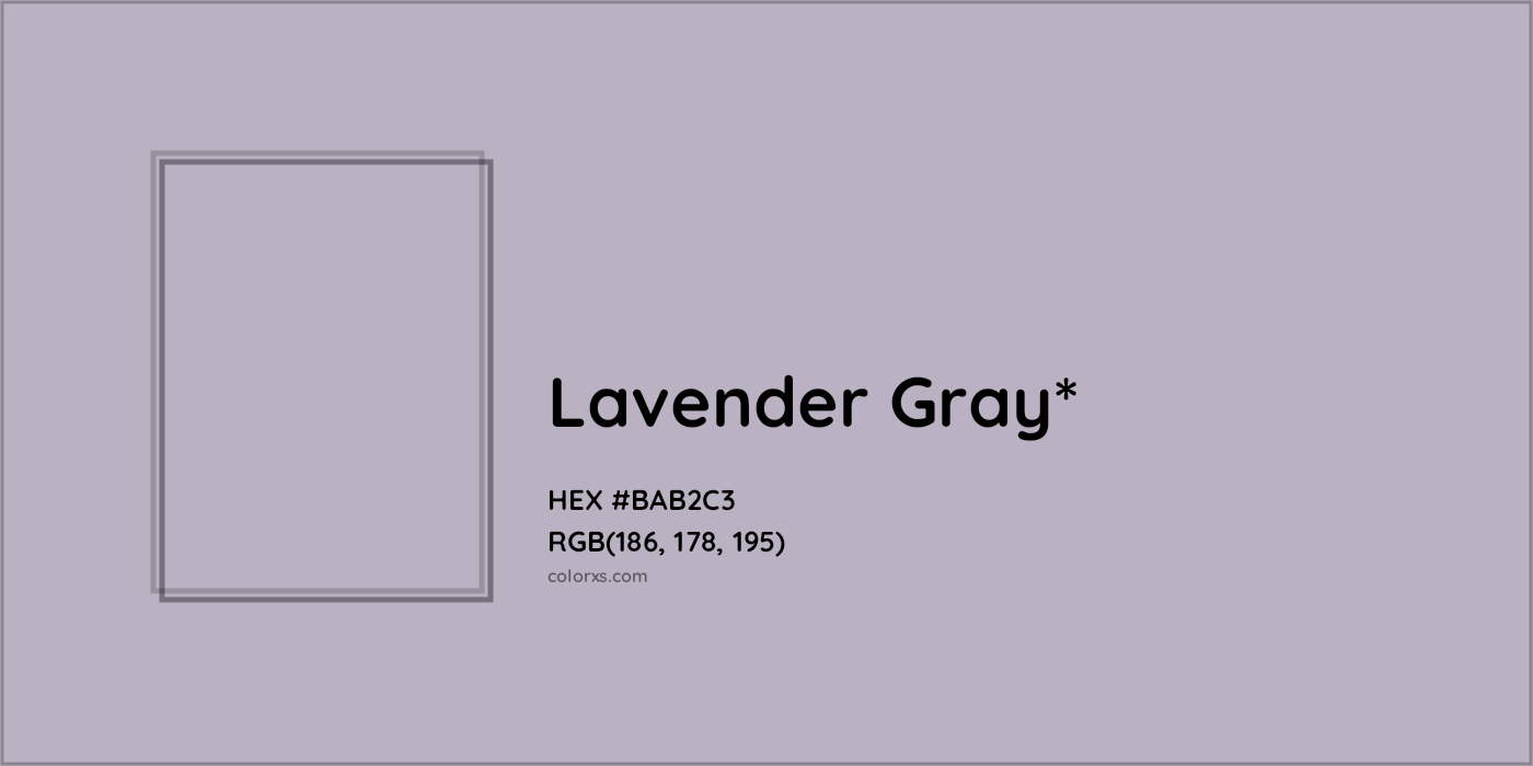 HEX #BAB2C3 Color Name, Color Code, Palettes, Similar Paints, Images