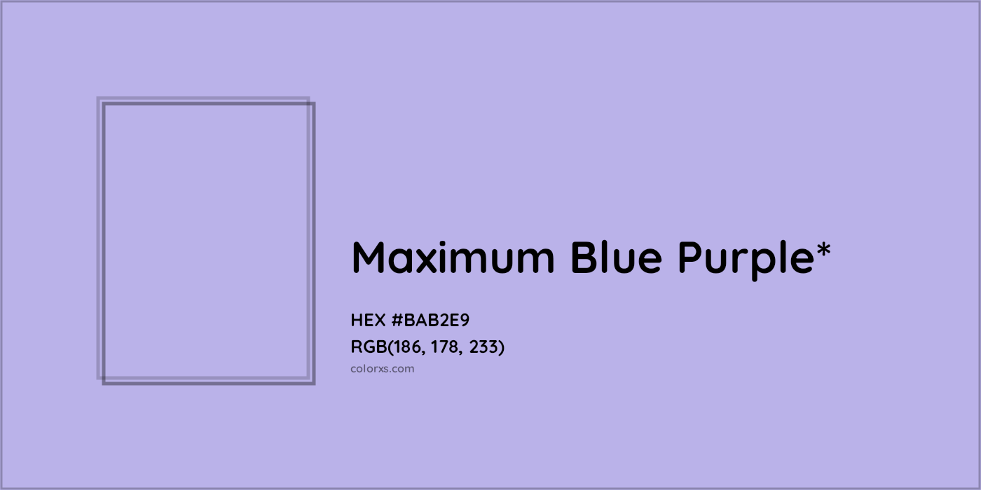 HEX #BAB2E9 Color Name, Color Code, Palettes, Similar Paints, Images