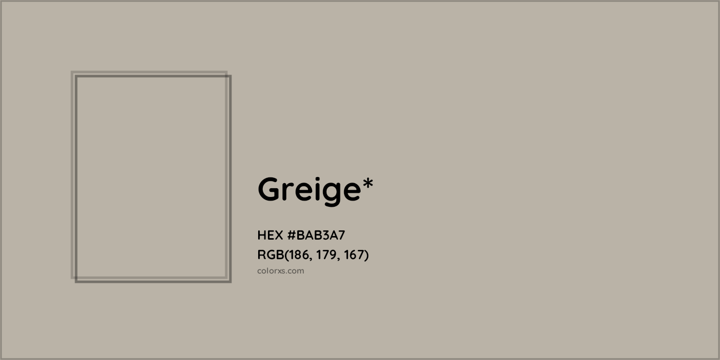 HEX #BAB3A7 Color Name, Color Code, Palettes, Similar Paints, Images