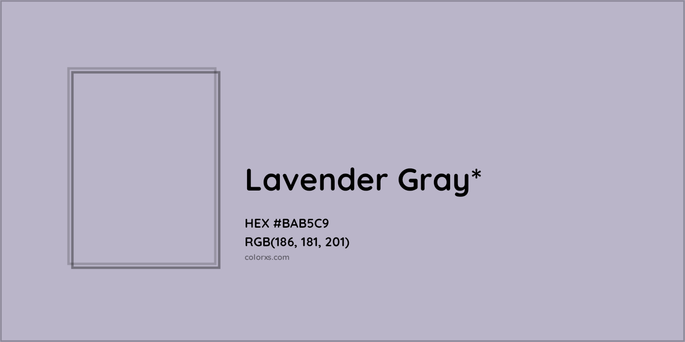 HEX #BAB5C9 Color Name, Color Code, Palettes, Similar Paints, Images