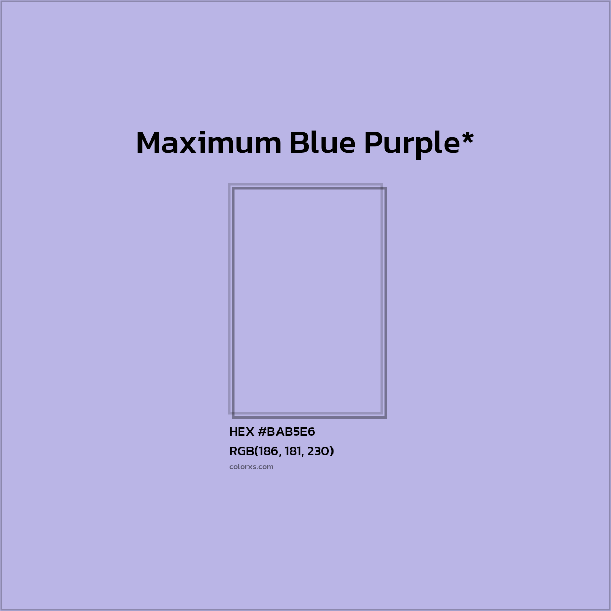 HEX #BAB5E6 Color Name, Color Code, Palettes, Similar Paints, Images
