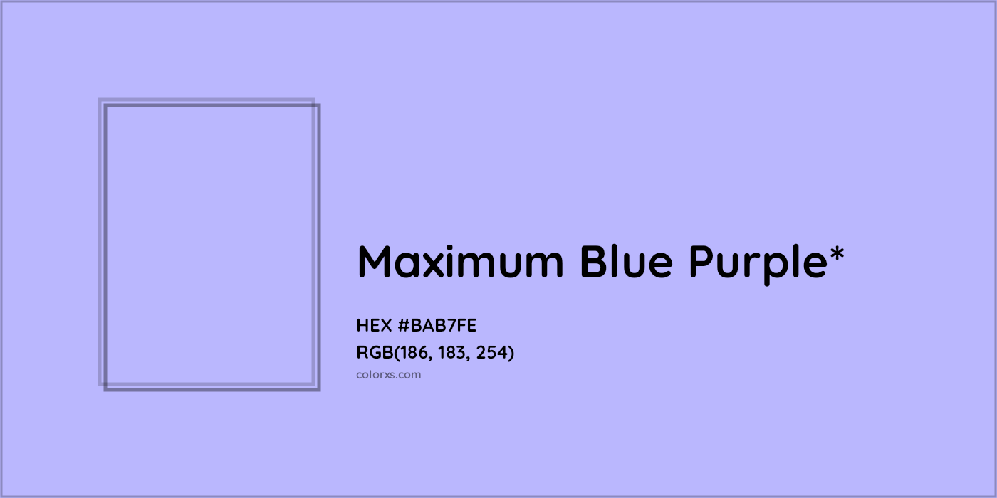 HEX #BAB7FE Color Name, Color Code, Palettes, Similar Paints, Images