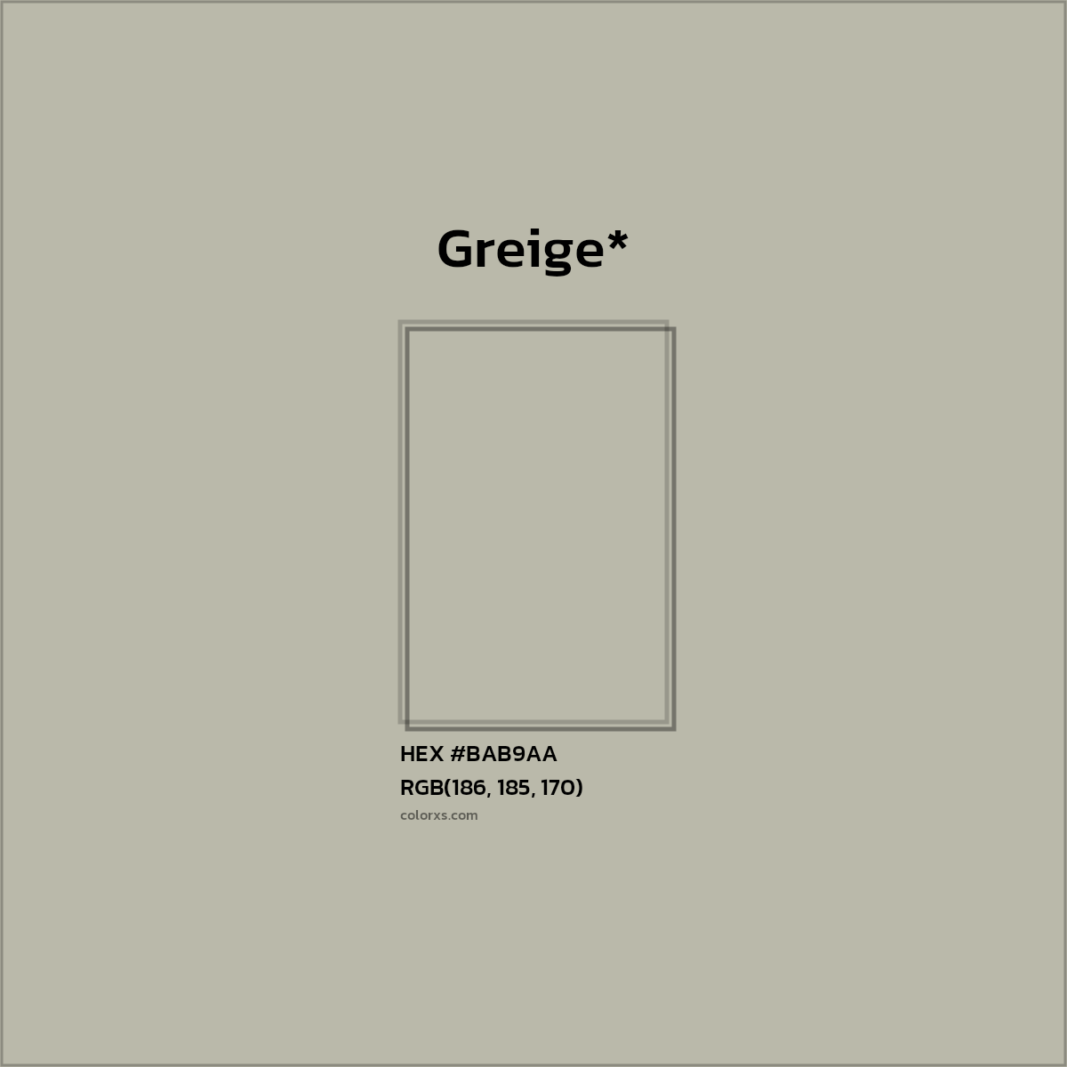HEX #BAB9AA Color Name, Color Code, Palettes, Similar Paints, Images