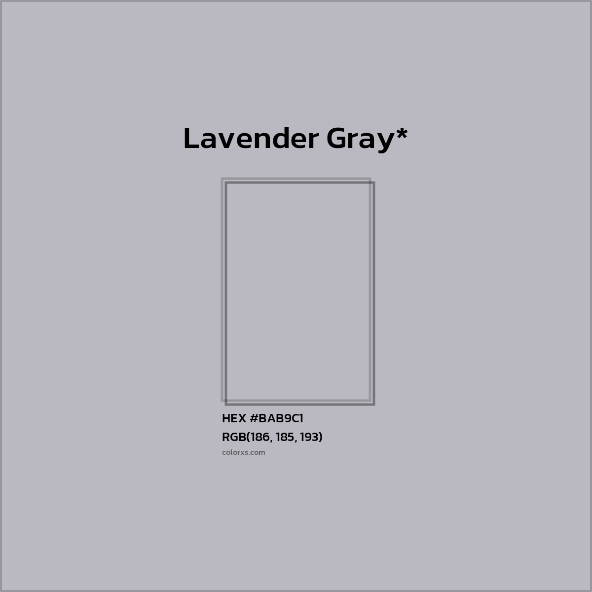 HEX #BAB9C1 Color Name, Color Code, Palettes, Similar Paints, Images