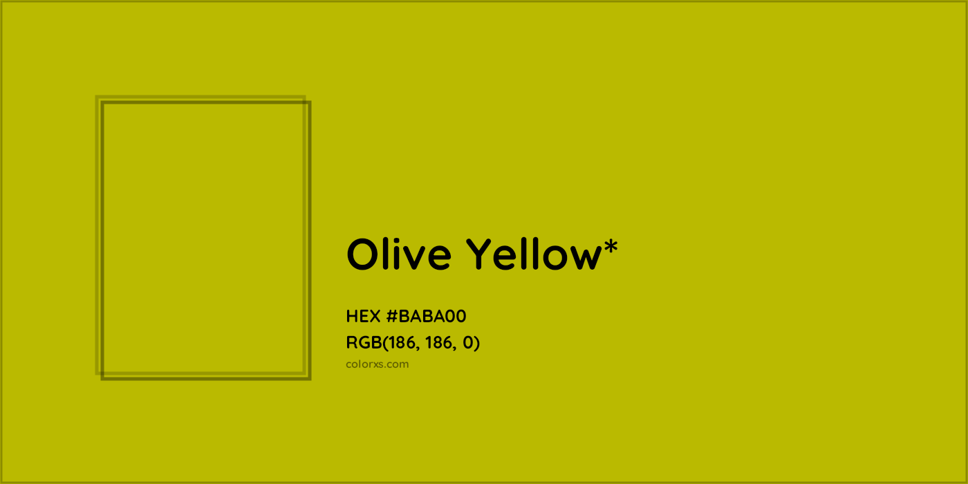 HEX #BABA00 Color Name, Color Code, Palettes, Similar Paints, Images