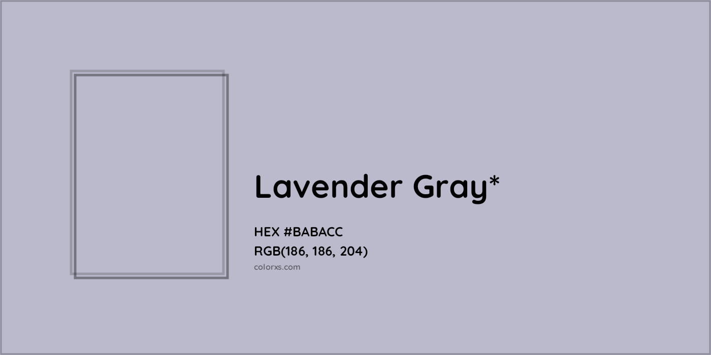 HEX #BABACC Color Name, Color Code, Palettes, Similar Paints, Images