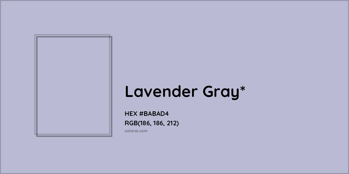 HEX #BABAD4 Color Name, Color Code, Palettes, Similar Paints, Images