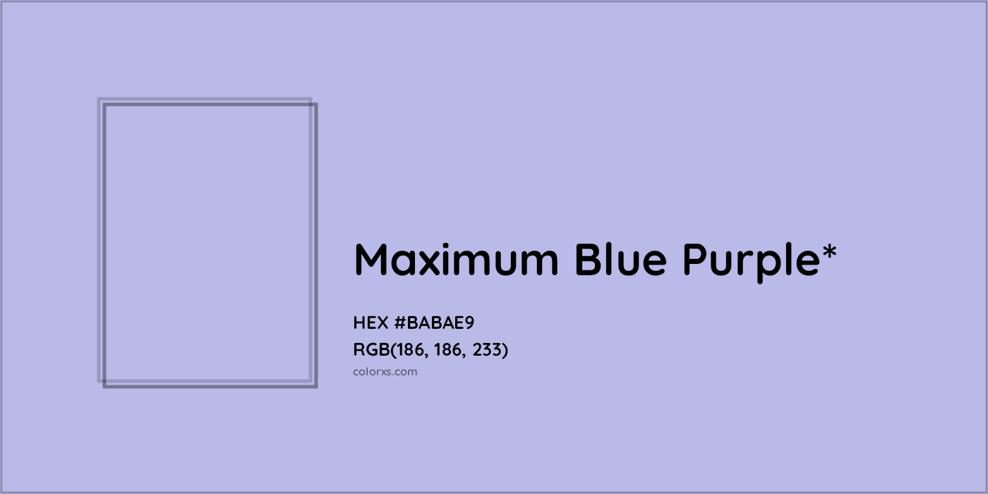 HEX #BABAE9 Color Name, Color Code, Palettes, Similar Paints, Images
