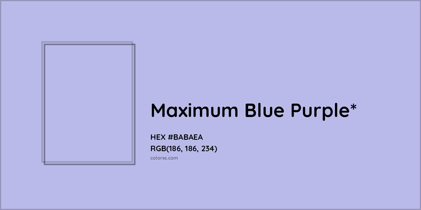 HEX #BABAEA Color Name, Color Code, Palettes, Similar Paints, Images