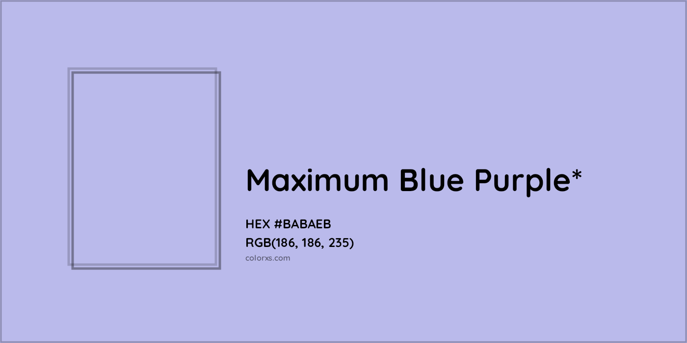 HEX #BABAEB Color Name, Color Code, Palettes, Similar Paints, Images