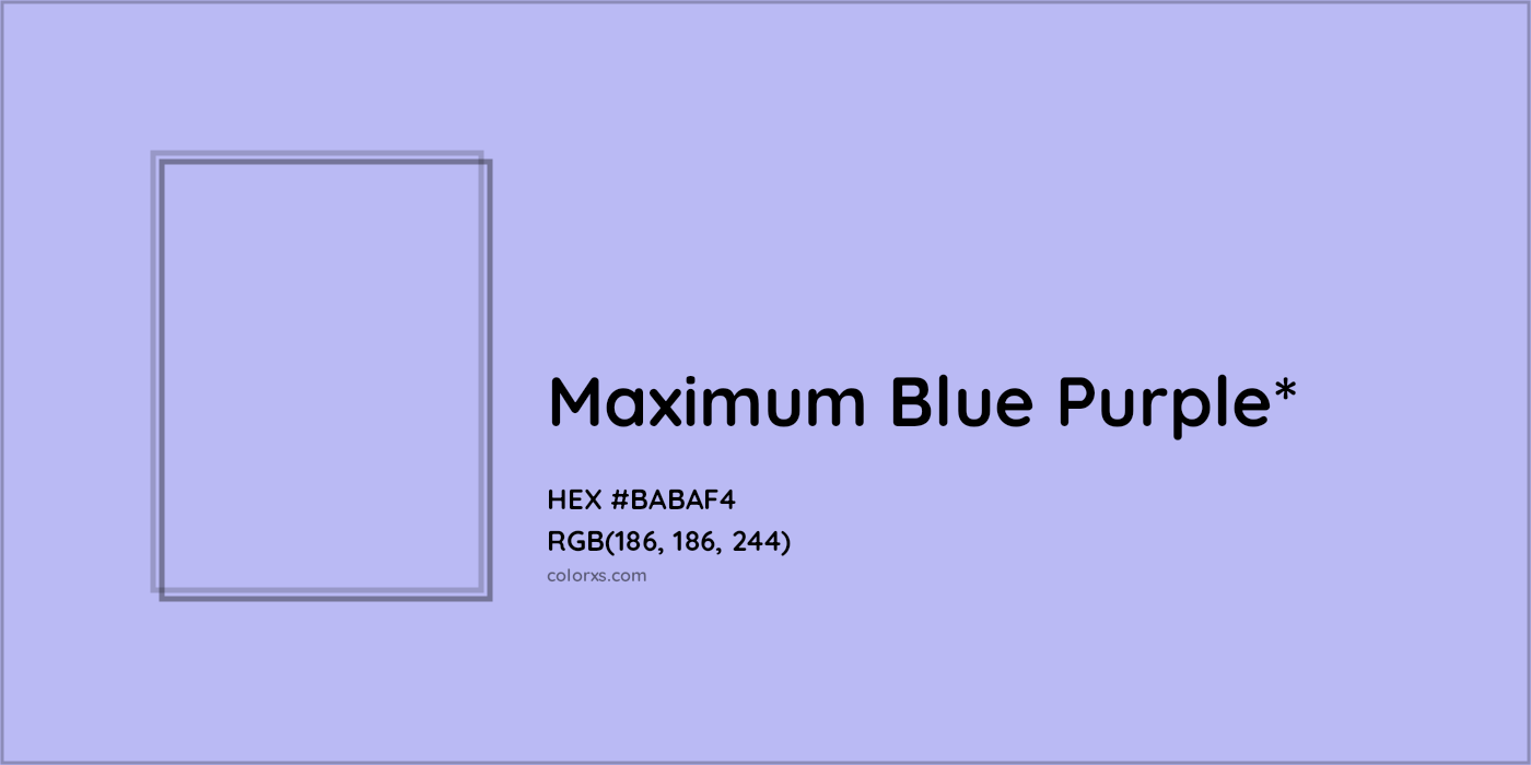 HEX #BABAF4 Color Name, Color Code, Palettes, Similar Paints, Images